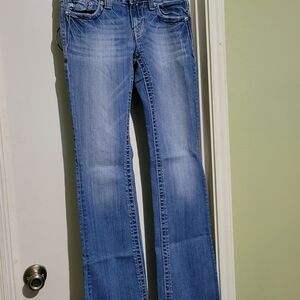 Miss Me Womens Straight Leg Embellished Pocket Jeans